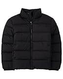 The Children's Place Boys' Medium Weight Puffer Jacket, Wind, Water-Resistant, Black, Small (5/6)