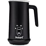 Instant Pot Milk Frother, 4-in-1 Electric Milk Steamer, 10oz/295ml Automatic Hot and Cold Foam Maker and Milk Warmer for Latte, Cappuccinos, Macchiato, From the Makers of Instant 500W, Black