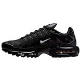 Nike Men's Air Max Plus Running Shoes, Black/White-Blue Lightning-Bright Crimson-Wolf Grey, 9 M US