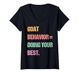 Womens GenZ Bruh Testing Day Teachers Goat Behavior Doing Your Best V-Neck T-Shirt