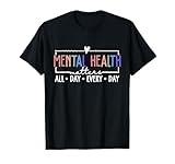Mental Health Matters All Day Everyday Vintage Colorful T-Shirt