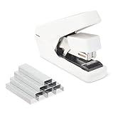 Amazon Basics Office Heavy Duty Stapler, Flat Clinch Effortless, 40 Sheet Capacity, 1000 Staples, White