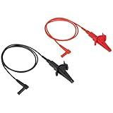 Klein Tools 69381 Alligator Clip Test Leads, Heavy-Duty Banana Plug Replacement Leads, 3-Foot