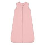 DaysU Cotton Baby Sleep Sack, Sleeveless Baby Sleeping Bag with Two-Way Zipper, Solid Color Baby Wearable Blanket for Newborn Baby Boys 12-18 Months, 1-Pack, Pink, 0.5 TOG