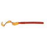 Berkley PowerBait® Power Worm Fishing Bait, Pumpkinseed, 7in | 18cm, Irresistible Flavor, Classic Curly Tail Worm Profile, Ideal for Spring, Summer and Fall Fishing