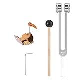 Tuning Fork 128hz with Reflex Hammer for Healing Chakra Set,Healing/Sound Therapy, Aluminum Alloy Sensory Tuning Fork Activator for Healing, Therapy Non Magnetic