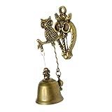 Antique Style Shopkeepers Bell Old Fashioned Door of Bell Classic Style Entry Door Chime for Restaurant Party Farmhouse Shops Ornaments, Owl