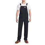 HISEA Mens Denim Bib Overalls, Men's Regular Fit Overall Flex Workwear with Adjustable Straps and Convenient Tool Pockets