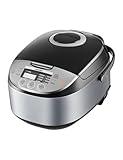COMFEE' Rice Cooker 12 Cups Cooked/6 Cups Uncooked, Portable Non-Stick Rice Maker, Japanese Rice Cooker with Fuzzy Logic Technology, 24-Hour Timer Delay, 11 Presets, Steamer, Fast Rice Cooker, Grain Cooker, Black