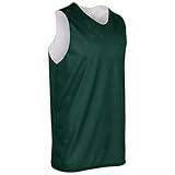 CHAMPRO Men's Standard Zone Reversible Basketball Jersey, Forest Green, White, Adult Large