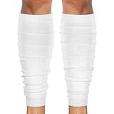 SLEEFS Football Leg Sleeves [1 Pair - Youth - White] - For Adult & Youth - Calf Compression Sleeves for Men and Boys