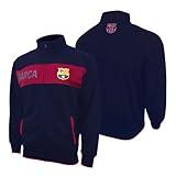 Icon Sports Officially Licensed FC Barcelona Soccer Track Jacket - Unisex Adult - FCB52TJ Navy S