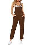 LookbookStore Overall Jumpsuit For Women Brown Corduroy Overalls Womens Western Wear 70S Women'S Clothing 80 Styles Clothing For Women Party Outfits Size Large Size 12 14