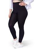 SHAPERMINT Compression Leggings - High Waisted Black Leggings with Tummy Control, 2X-Large