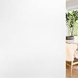 rabbitgoo Window Privacy Film, Non-Adhesive Frosted Glass Window Film for Bathroom, Static Cling Heat Blocking Stickers for Home Indoor Opaque Frosting Coverings House Tint, Matte White 17.5" x 78.7"