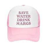 Generic Save Water Drink Margs Trucker Hats for Women Hot Pink Funny Gag Baseball Hat for Men Girls