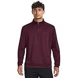 Under Armour Men's ArmourFleece 1/4 Zip, (600) Dark Maroon / / Black, Large