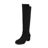 DREAM PAIRS Women's Black Knee High Stretchy Fashion Boots Size 8.5 M US Jennifer-3