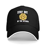 Stay Out of The Kitchen Pickleball Baseball Cap Classic Adjustable Fashion Casquette Hat for Men and Women Black