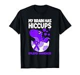 My Brain Has Hiccups Purple Ribbon Epilepsy Awareness T-Shirt