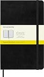 Moleskine Classic Notebook, Hard Cover, Large (5" x 8.25") Squared/Grid, Black, 240 Pages