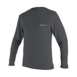 O'Neill Wetsuits Men's Basic Skins 30+ Long Sleeve Sun Shirt Rash Guards, Graphite, Medium US