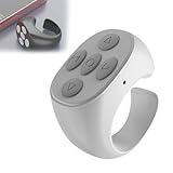 Finger Tip Wireless Bluetooth Remote Control 2025 New Scrolling Ring for Android, Rechargeable Automatic Bluetooth Scroller Rings Control for Phone Page Turning for Most App Phones Tablets(White)