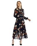 SIXDO G-Black Voile Flared Dress for Women, Casual Style and Elegant Statement for Seasonal Gatherings (US, Alpha, X-Large, Regular, Regular, Black)