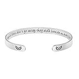 JoycuFF In Memory of Loved One Gifts Sympathy Gift Engraved Grief Stainless Steel Bracelets In Loving Memory Gifts Bereavement Gifts for Loss of Mother Mom Father Son Husband Memorial Jewelry