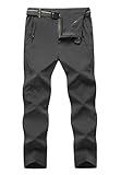 TBMPOY Men's Lightweight Hiking Pants Quick Dry Mountain Fishing Camping Travel Outdoor Pants Thin Dark Grey XL