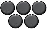 Air Tags, Smart Tag Works with Find My App (iOS Only), Keys Finder and Item Locator for Luggage, Backpack, Suitcases and More, Replaceable Battery, IP67 Waterproof Tracking Tags-5 Pack(Black)