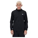 New Balance Men's Woven Full Zip Jacket, Black, Medium