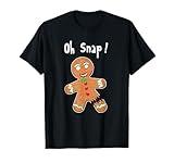Gingerbread Man Oh Snap Christmas Cookie Costume Baking Team Short Sleeve T-Shirt