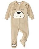 The Children's Place unisex baby Fleece Zip-front One Piece Footed Pajama and Toddler Sleepers, Bear Graphic, 18-24 Months US