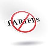 No Tariffs Sticker – 4.75x5 Inch Anti-Tariff Vinyl Decal – Free Trade Advocacy, Political Protest Against Trade Wars – Durable for Cars, Laptops, Water Bottles - KCD5000