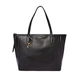 Fossil Women's Sydney Leather Tote Bag Purse Handbag, Black