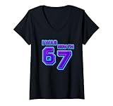 Womens I was 6 Now I’m 7 Gamer Meme Shirt Gen Z Alpha Pixel Video V-Neck T-Shirt