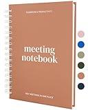 Lamare Meeting Notebook for Work Organization - 100+ Meetings Work Notebook For Note Taking - Meeting Notes Notebook For Work - Stay Productive with Meeting Planner Notebook 220 pages l A5 Size 8.5x6”