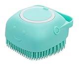 Pet Bath Massage Brush Puppy Dog Cat Grooming Cleaning Soft (Blue)