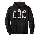 Rock Paper Scissors Cute Paw Hand Game Funny Cat Pullover Hoodie