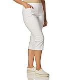 Briggs New York Womens Pull On Capri Pocket Casual Pants, White, 16 US