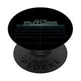 Retro Futuristic Design To The Future PopSockets Adhesive PopGrip