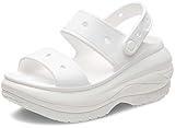 Crocs Unisex Classic Mega Crush Platform Sandals Wedge, White, Numeric_6 US Men