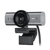 Logitech MX Brio Ultra HD 4K Collaboration and Streaming Webcam, 1080p at 60 FPS, Dual Noise Reducing Mics, Show Mode, USB-C, Webcam Cover, Works with Microsoft Teams, Zoom, Google Meet - Graphite