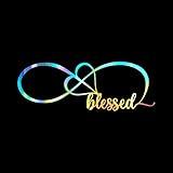 Blessed Infinity Love Decal Vinyl Sticker Auto Car Truck Wall Laptop | Holographic | 8" x 2"