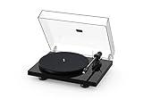 Pro-Ject Debut Carbon EVO, Audiophile Turntable with Carbon Fiber tonearm, Electronic Speed Selection and pre-Mounted Sumiko Rainier Phono Cartridge (High Gloss Black)