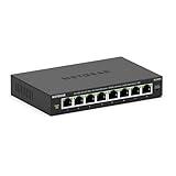 NETGEAR 8-Port Gigabit Ethernet Plus Switch (GS308E) - Desktop or Wall Mount, Home Network Hub, Office Ethernet Splitter, Silent Operation