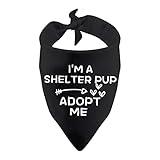 PWHAOO 1 Piece I'm A Shelter Pup Adopt Me Dog Bandana Adopted Dog Bandana Adopt Me Rescue Dog Bandana (SHELTER PUP 1 D)