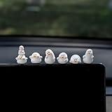 Cute Little Duck,6 Pcs Automotive Interior Decoration Accessories for Car Rearview Mirror and Dashboard,Cute Anime Decor for Home Garden Office,Car Decor for Women，Funny Ornament Gifts (xy-01)