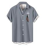 Playera para Hombre Camisas Del America Christian Polo Shirts for Men American Flag Patriotic USA Golf Shirt Coupons for Prime Members Vintage Slim Fit Tshirts Independence Day Outfits